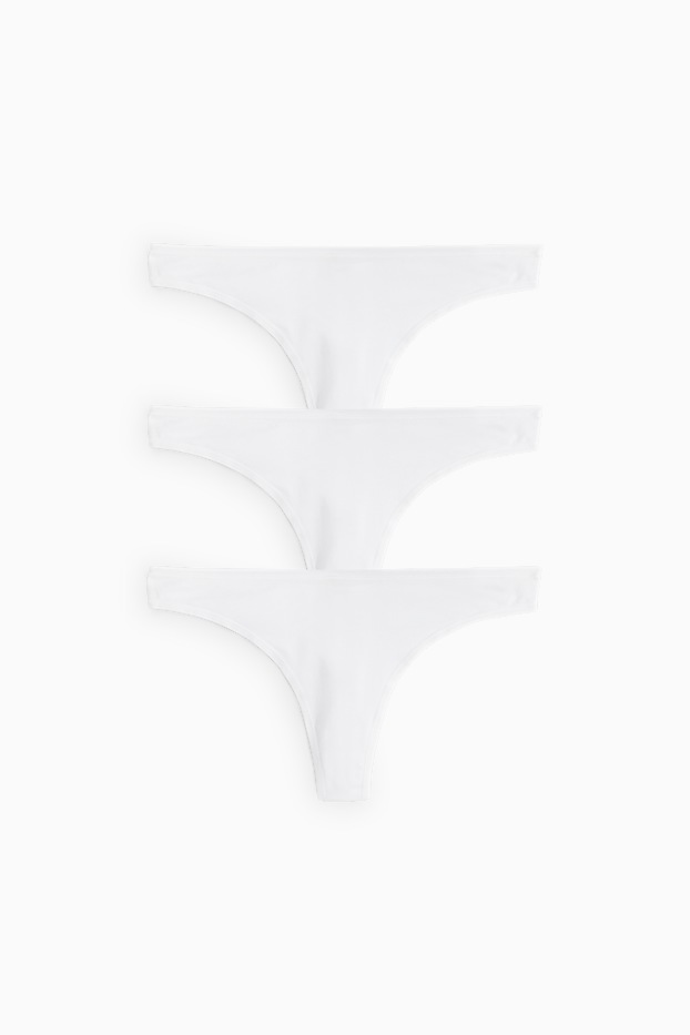Women - Multipack of 3 - thong - white