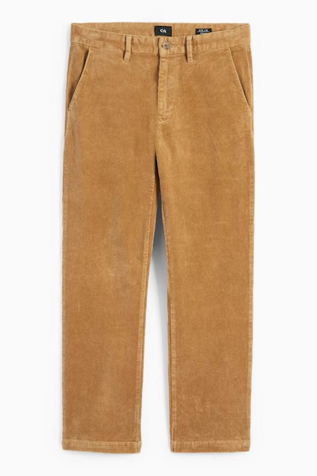 Home - Pantalons de pana - regular fit - marró clar