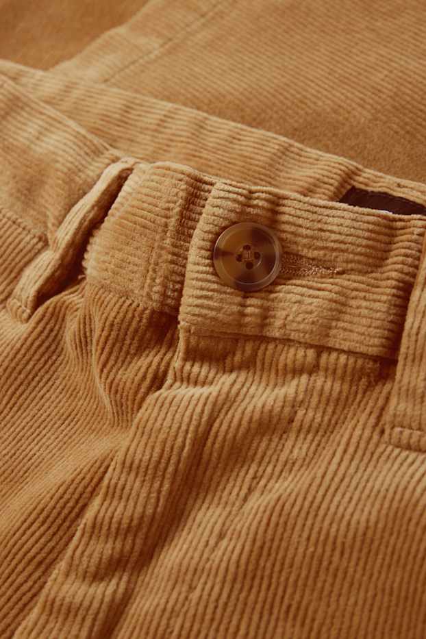 Home - Pantalons de pana - regular fit - marró clar