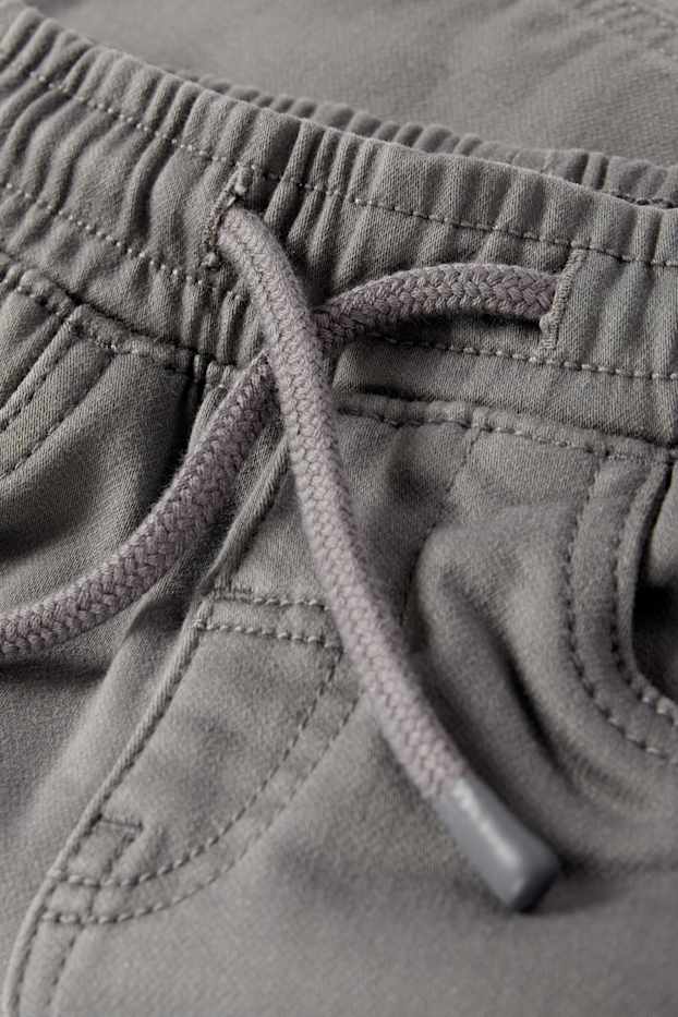 Kinder Jungen - Slim Jeans - Thermojeans - dunkelgrau