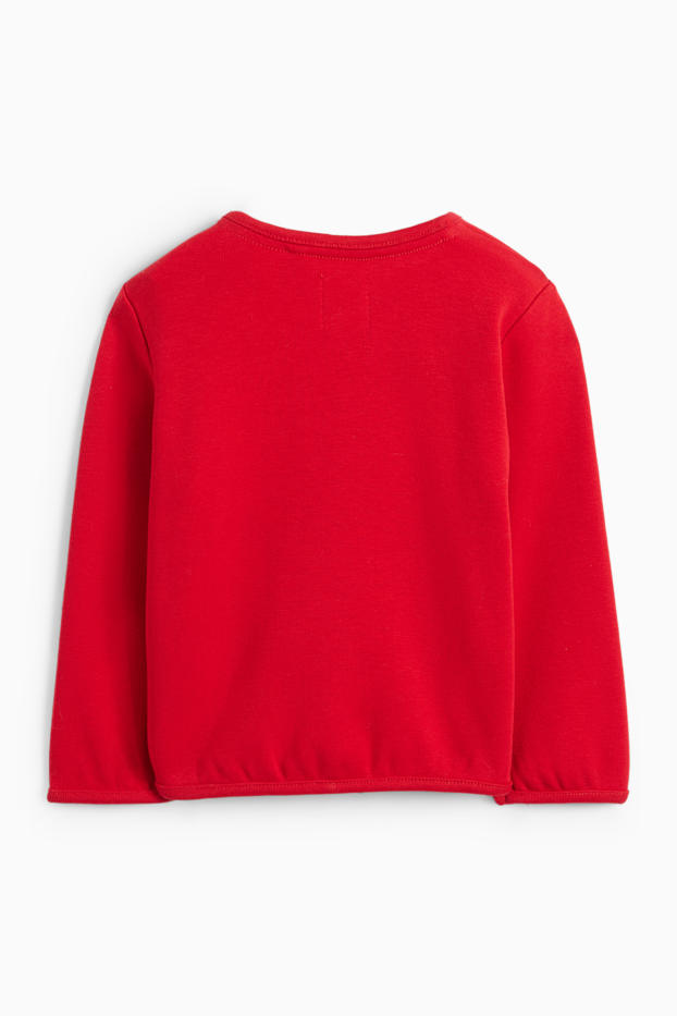 Baby Mädchen - Rudolf - Baby-Weihnachts-Sweatshirt - dunkelrot