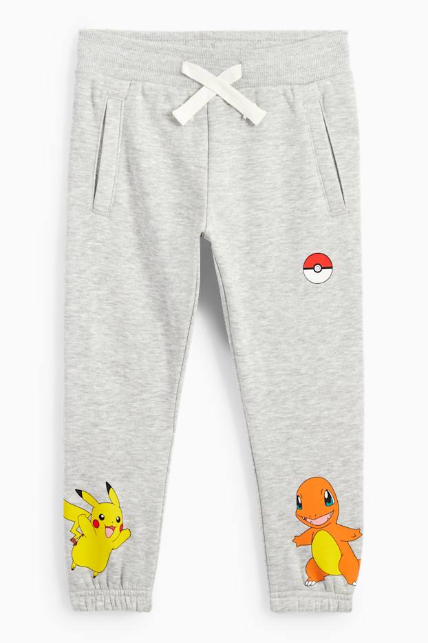 Kinderen: jongens - Pokémon - joggingbroek - licht grijs-mix