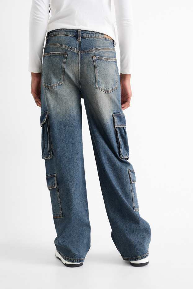 Nena - Cargo jeans - wide leg - texà blau
