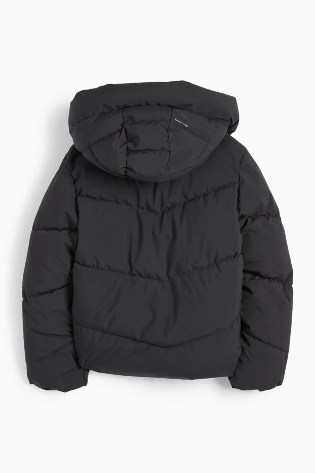 Bambine - Giacca trapuntata con cappuccio - idrorepellente - nero