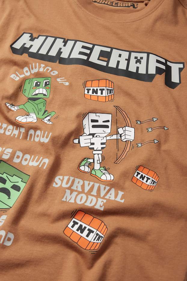Bambini - Minecraft - maglia a maniche lunghe - marrone