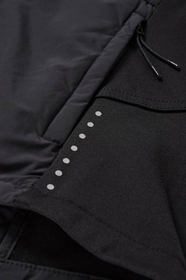 Femmes - Doudoune chaude sans manches à capuche - noir