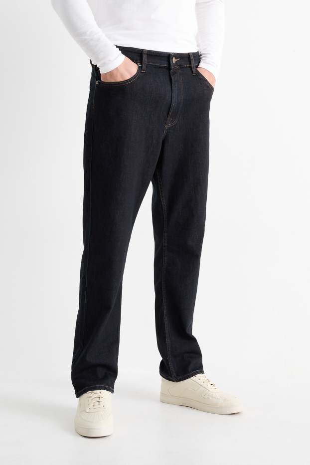 Pánské - Straight jeans - LYCRA® - džíny - tmavomodré
