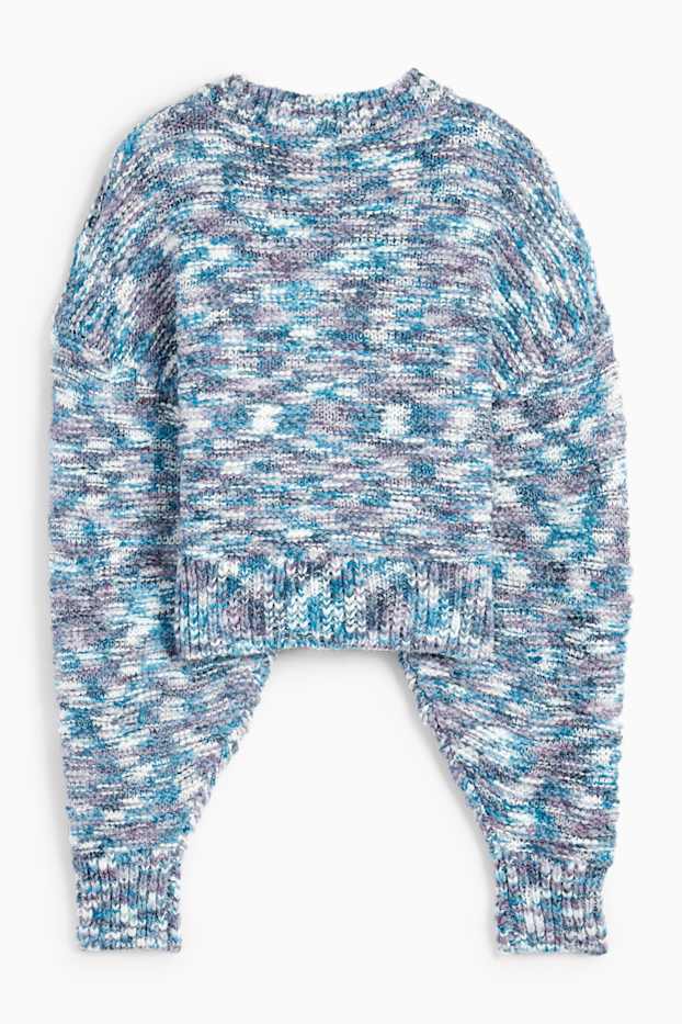 Dona - Jersei crop - estructurat - blau