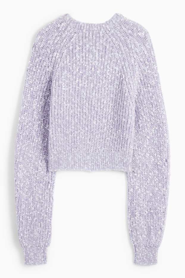 Dona - Jersei crop - acanalat - violeta clar