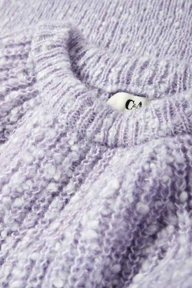 Dona - Jersei crop - acanalat - violeta clar