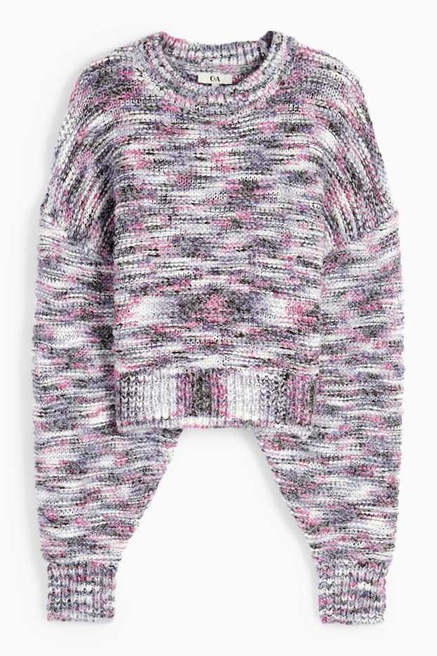 Dona - Jersei crop - estructurat - violeta clar