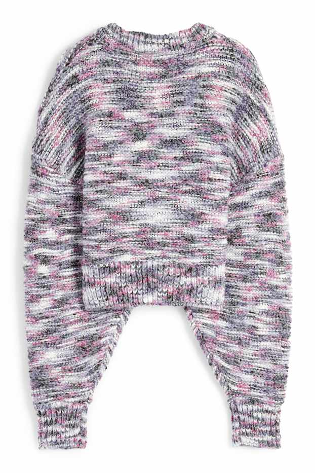 Dona - Jersei crop - estructurat - violeta clar