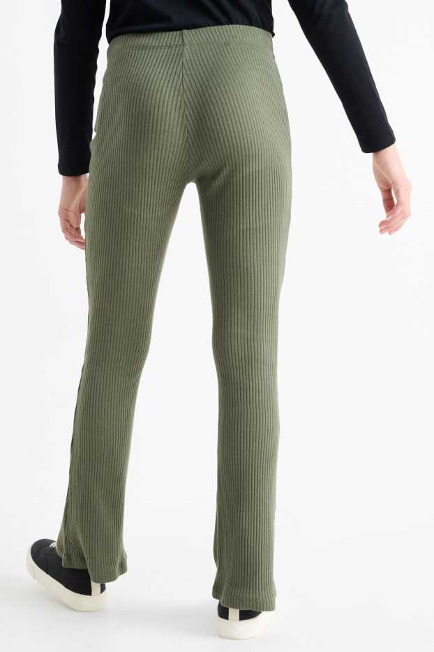 Kinderen: meisjes - Set van 2 - flared legging - zwart