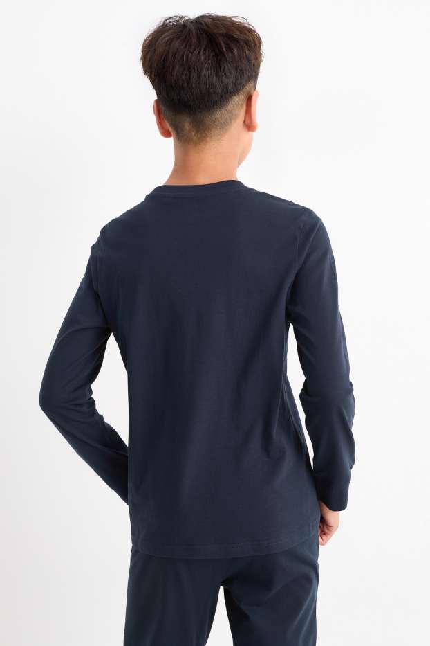 Bambini - Confezione da 2 - maglia pigiama - grigio chiaro / blu scuro