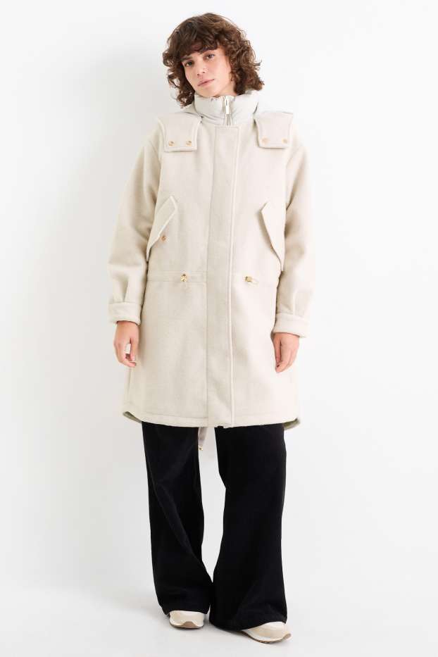 Donna - Parka con cappuccio - beige chiaro