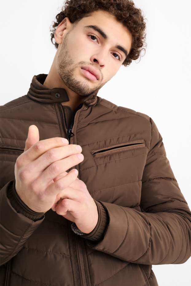 Men - Quilted jacket - brown