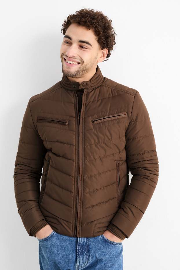 Men - Quilted jacket - brown