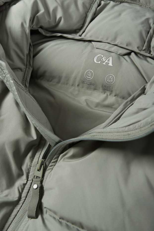 Dona - Jaqueta embuatada amb caputxa - impermeable - gris