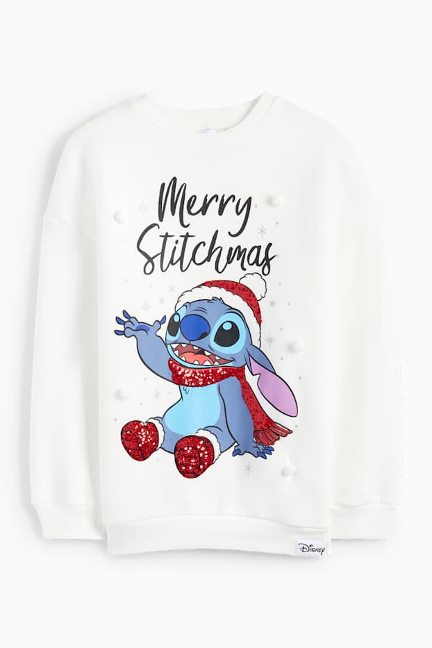 Children Girls - Lilo & Stitch - Christmas sweatshirt - cremewhite