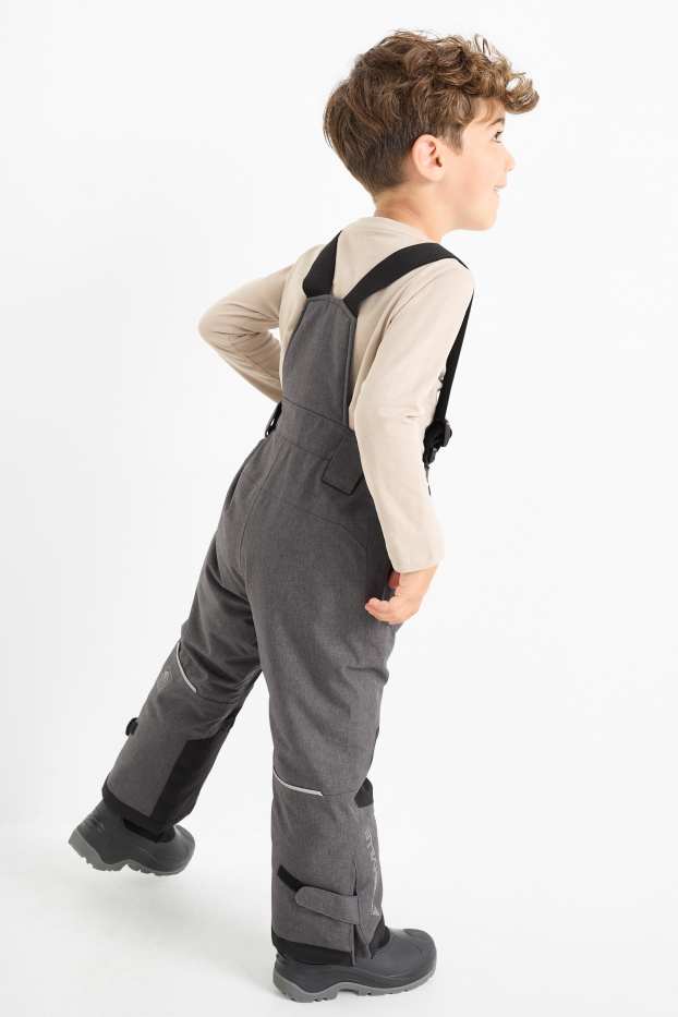 Kinder Jungen - Skihose - wasserdicht - dunkelgrau