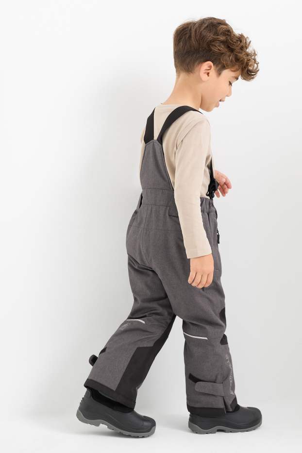 Kinder Jungen - Skihose - wasserdicht - dunkelgrau