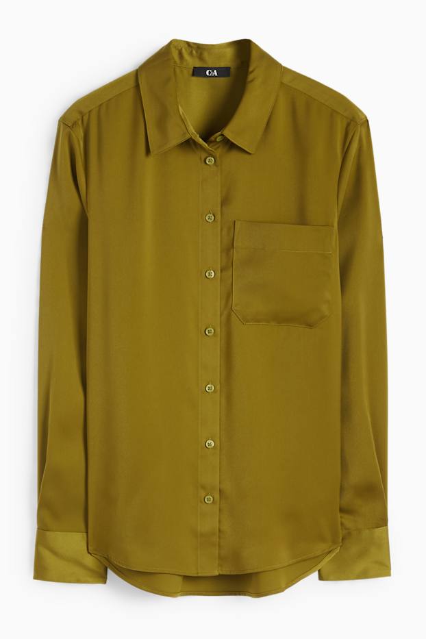 Mujer - Blusa de raso - verde