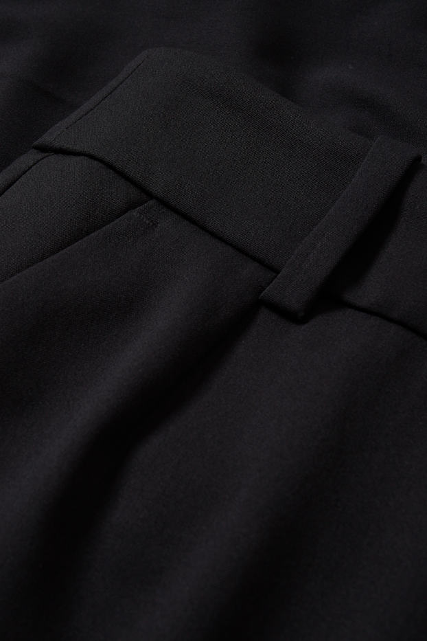 Dona - Pantalons formals - high waist - wide leg - Mix & Match - negre