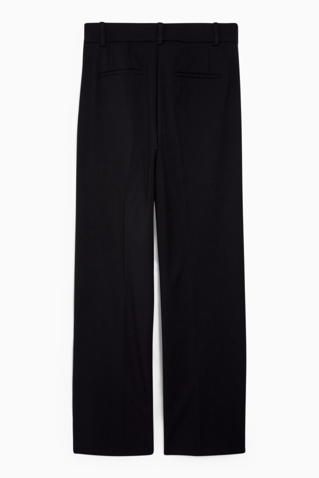 Dona - Pantalons formals - high waist - wide leg - Mix & Match - negre