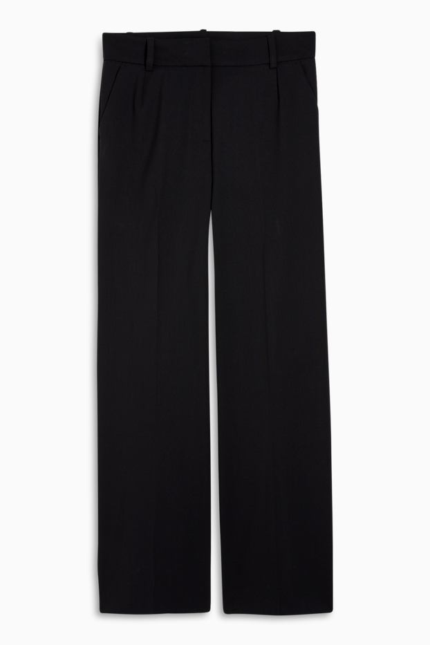 Dona - Pantalons formals - high waist - wide leg - Mix & Match - negre