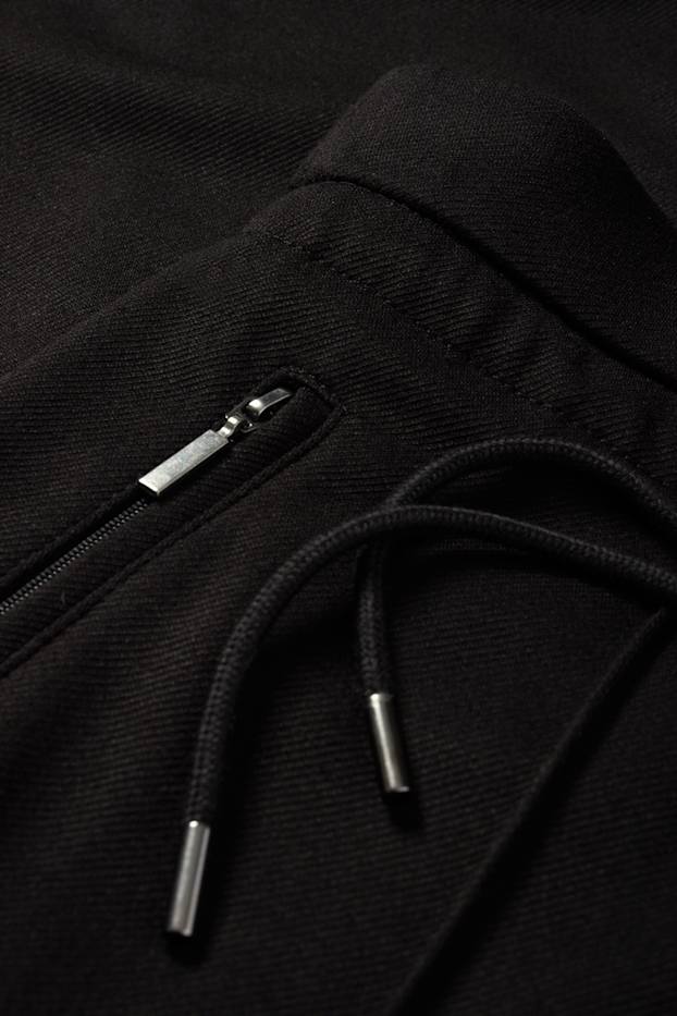 Femei - Pantaloni din jerseu - talie medie - straight fit - negru