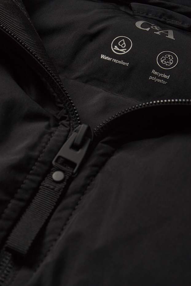 Donna - Giacca trapuntata con cappuccio - idrorepellente - nero