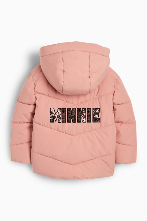 Bambine - Minnie - giacca trapuntata con cappuccio - rosa scuro