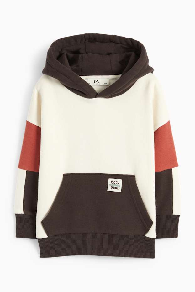 Enfants garçons - Sweat à capuche - blanc crème