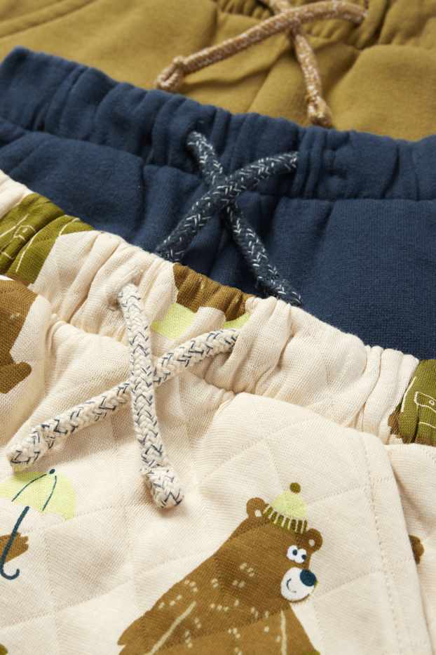 Baby Boys - Multipack of 3 - teddy bear - baby joggers - cremewhite