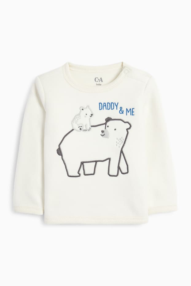Bebés niños - Oso polar - jersey de tejido polar para bebé - blanco roto