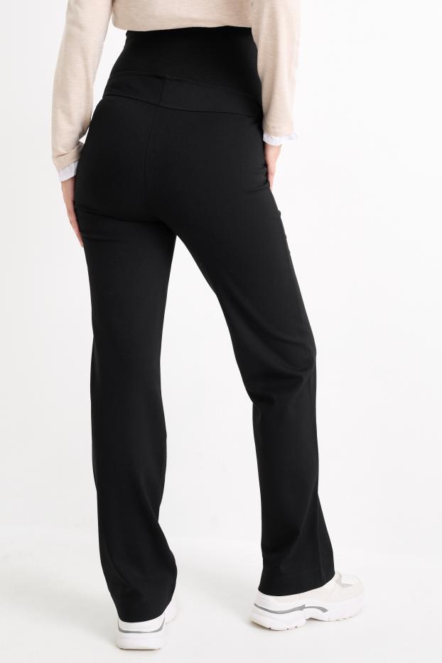 Damen - Jersey-Umstandshose - schwarz