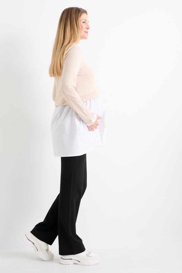 Damen - Jersey-Umstandshose - schwarz