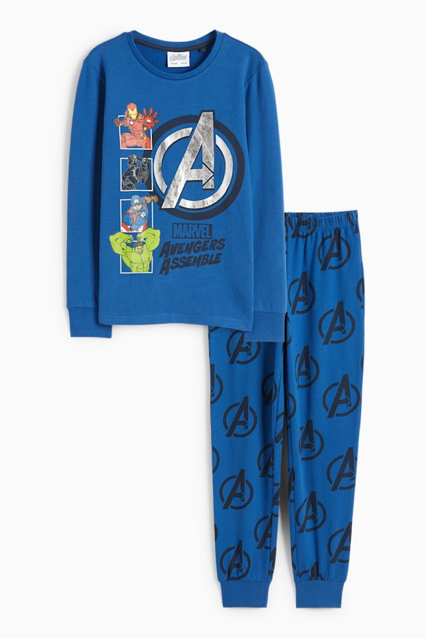 Kinder Buben - Marvel - Pyjama - 2 teilig - blau