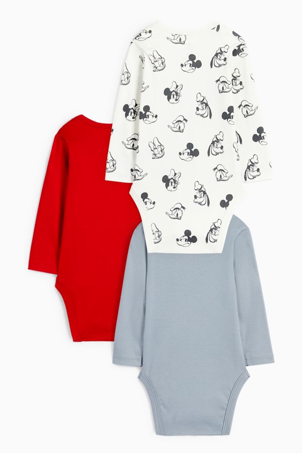 Bébés garçons - Lot de 3 - Disney - body pour bébé - rouge / gris