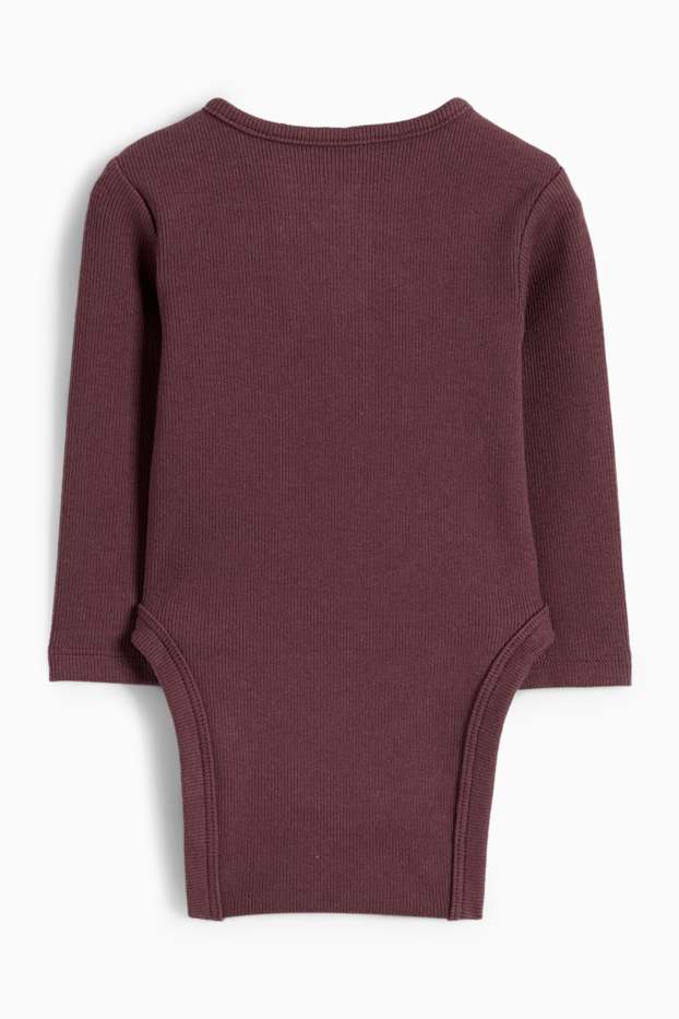 Unisexe - Body bébé - marron foncé