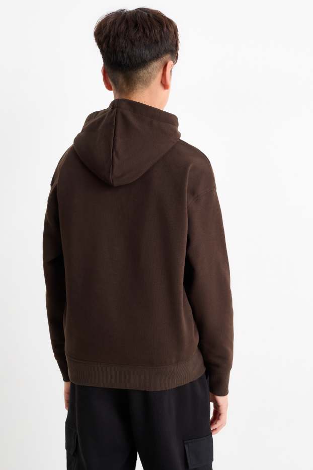 Kinderen: jongens - Set van 2 - luipaard - hoodie - bruin / beige