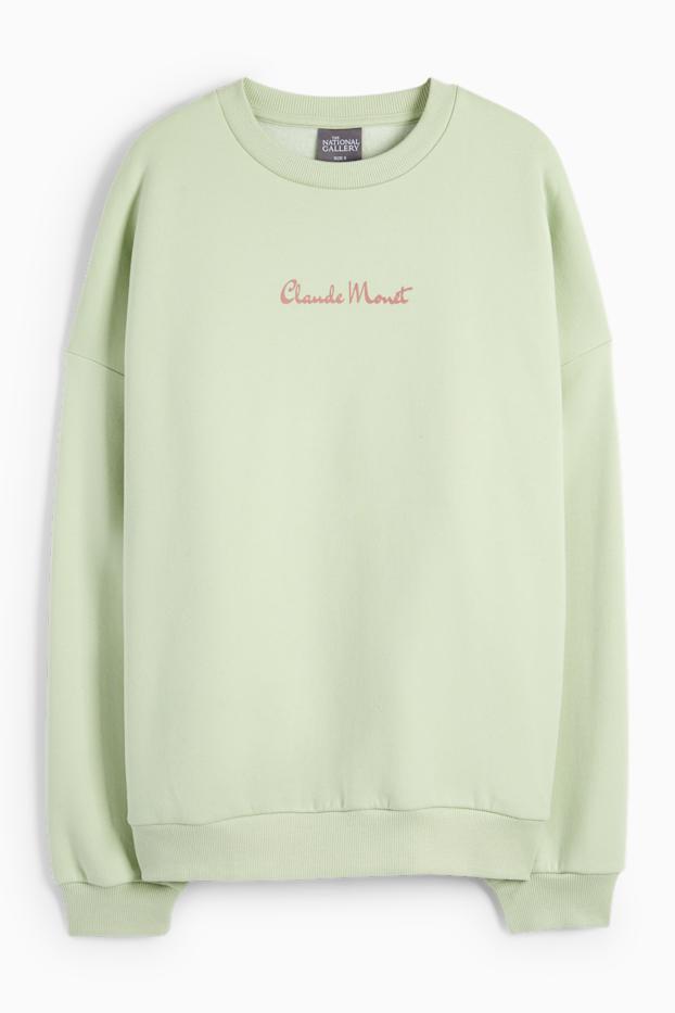 Dames - Sweatshirt - Claude Monet - lichtgroen