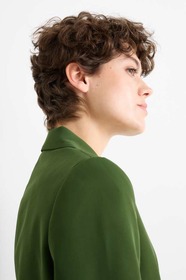 Femei - Blazer crop - regular fit - verde