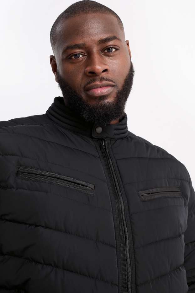 Herren - Steppjacke - wasserabweisend - schwarz