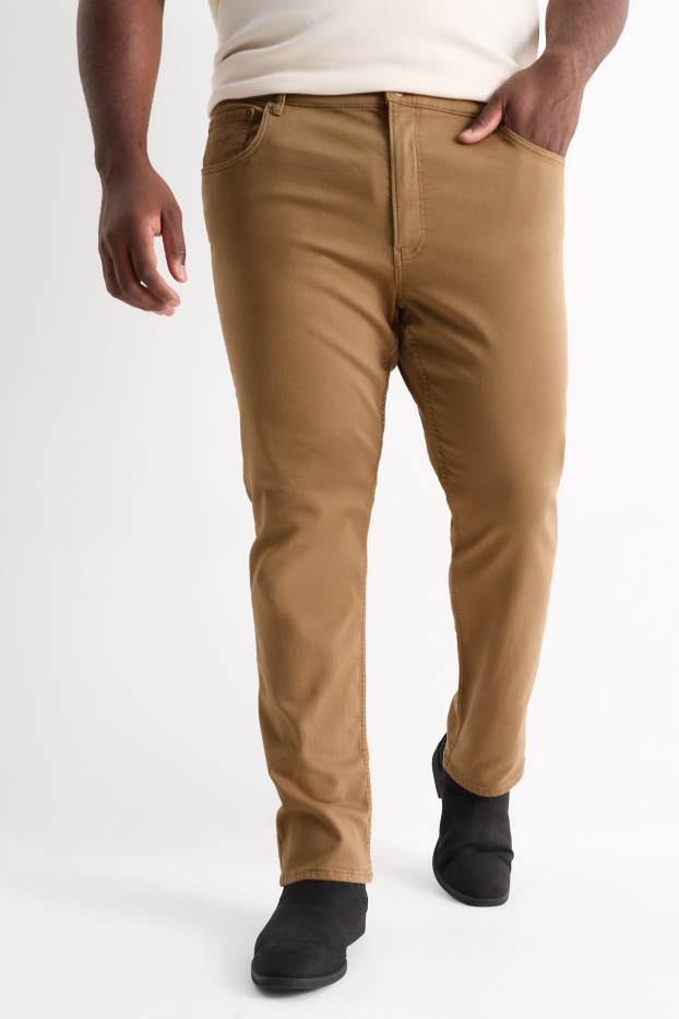 Pánské - Slim jeans - Flex - LYCRA® - světle hnědá
