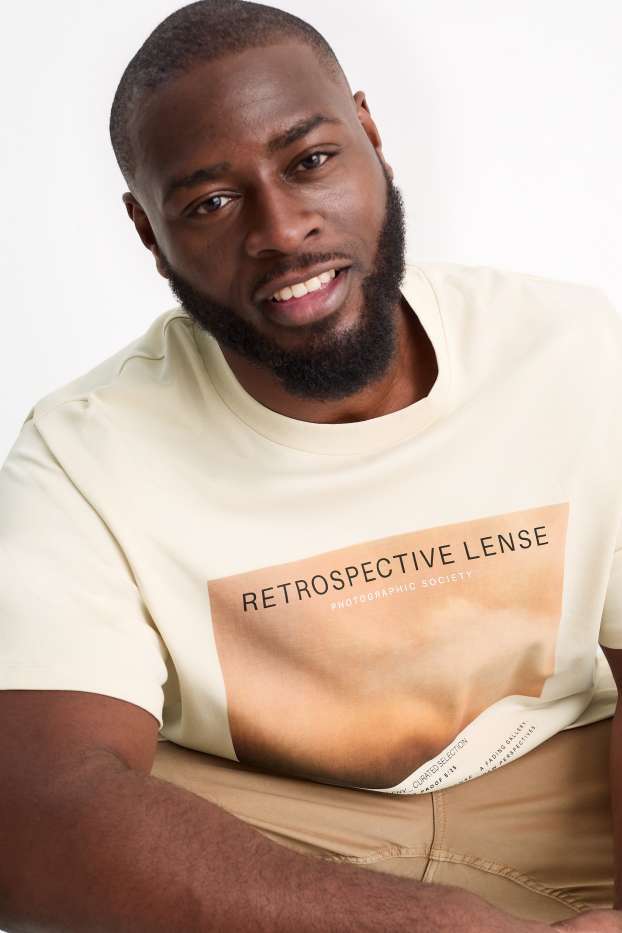 Hommes - T-shirt - beige