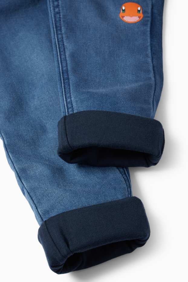Copii - Băieți - Pokémon - straight jeans - jeans termoizolanți - denim-albastru