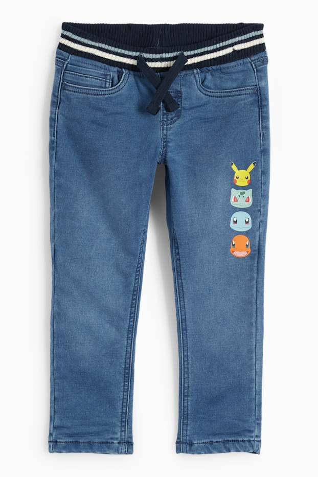 Copii - Băieți - Pokémon - straight jeans - jeans termoizolanți - denim-albastru