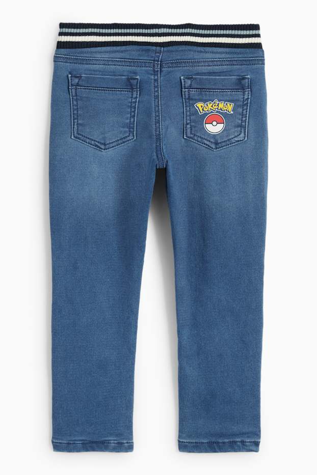 Copii - Băieți - Pokémon - straight jeans - jeans termoizolanți - denim-albastru