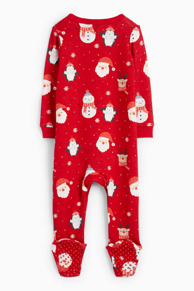 Bébés garçons - Père Noël et Rudolphe - pyjama de Noël pour bébé - rouge foncé